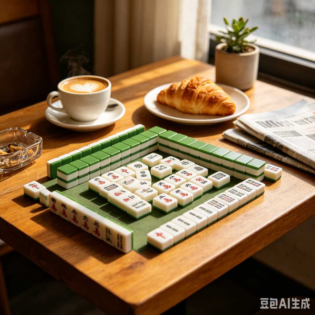 wooden mahjong set
