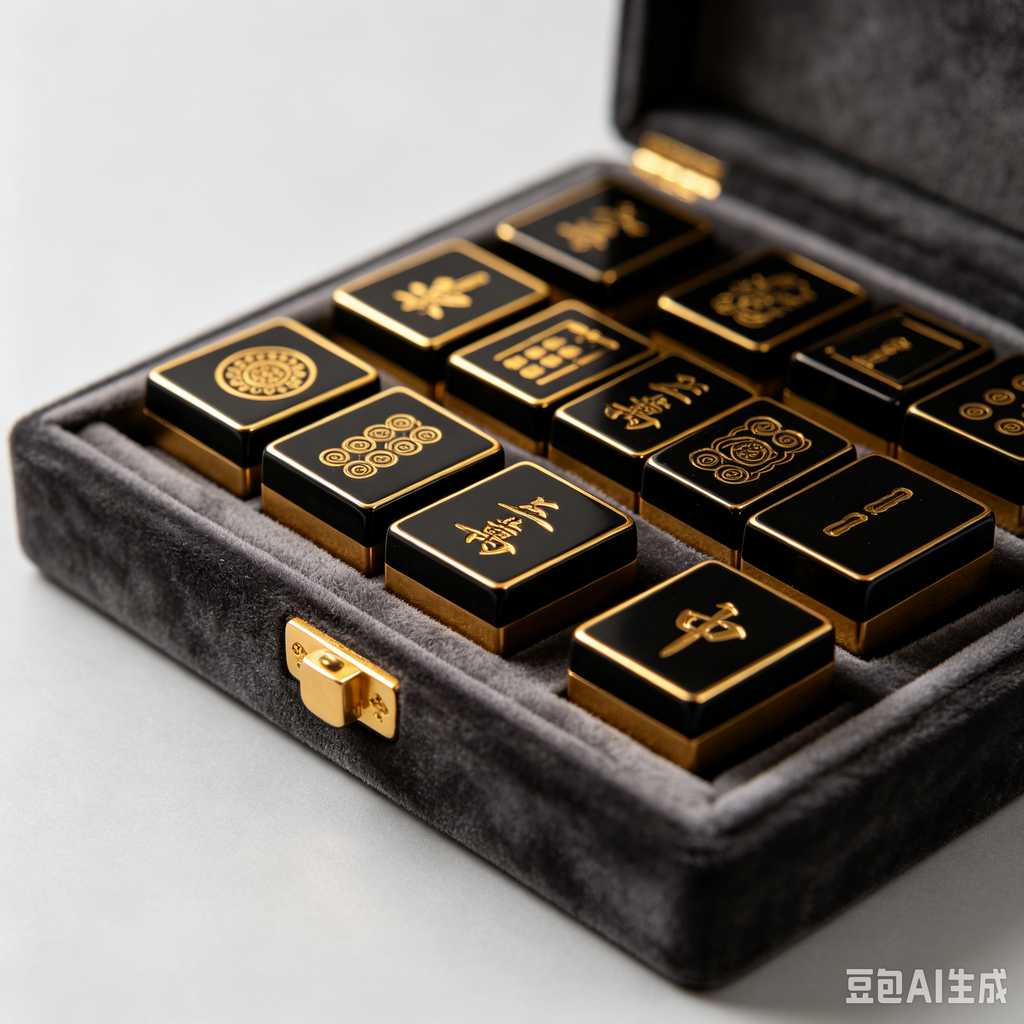 black crystal mahjong tiles